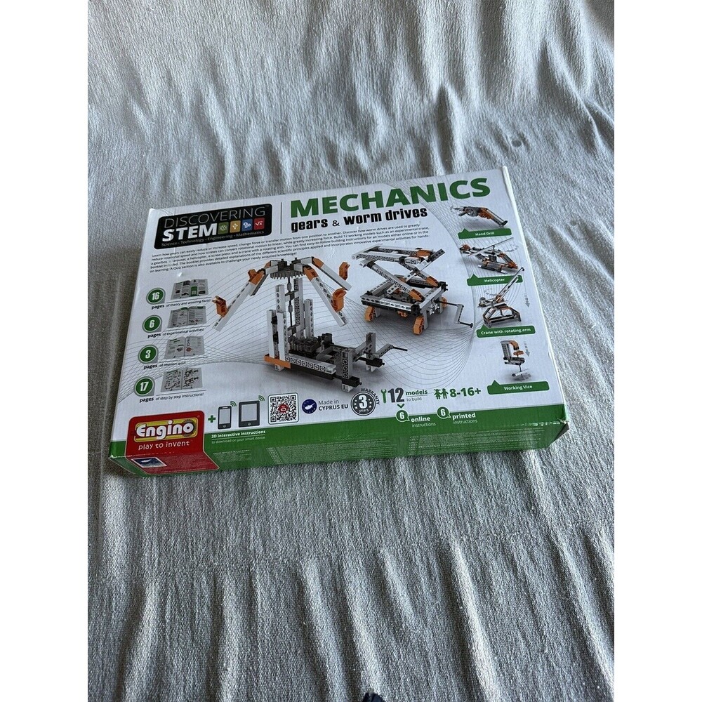 Discovering STEM Mechanics Gears & Worm Drives Building Toy 12 Models